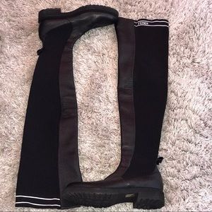 FENDI Rockoko Thigh Flat Boots Size 9 STILL AVAI !